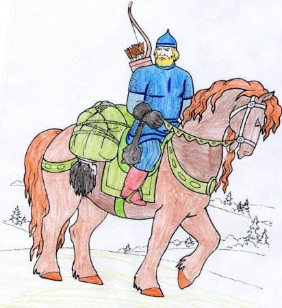 Иллюстрация к былине три поездки Ильи Муромца