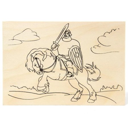 Богатырь на коне раскраска