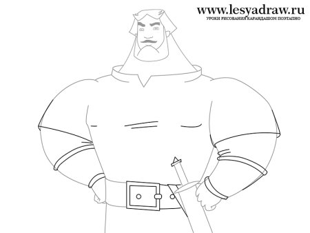 Легкий портрет Ильи Муромца