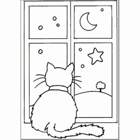 Кошка на окне Раскраска картина по номерам на холсте MCA956