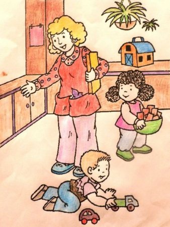 Детские рисунки воспитатель