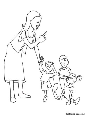 Раскраски профессии воспитатель