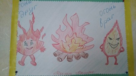 Огонь-друг огонь-враг рисунки