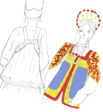 Рисунок чуваши нац костюме для детей