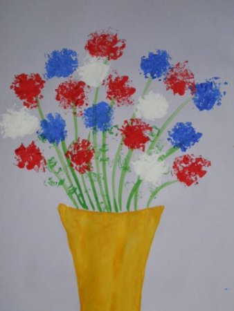 Рисование цветы в детском саду