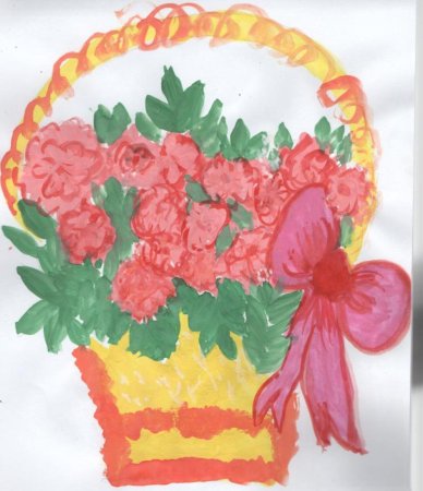 Букет для мамы рисунок