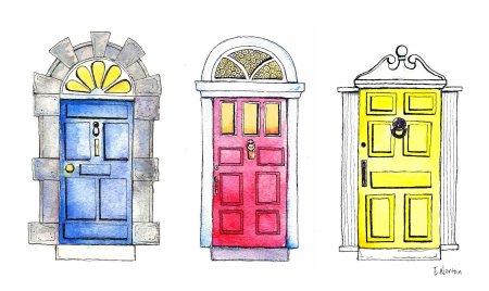 Нарисованная входная дверь