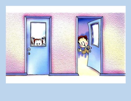 Открытая дверь иллюстрация