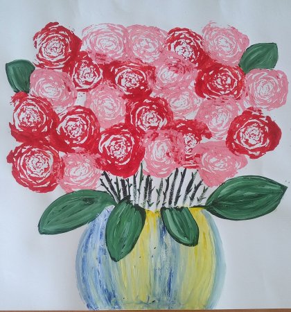 Рисование букет цветов старшая группа