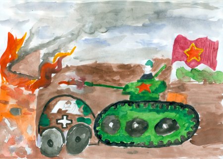 Рисование танк в детском саду