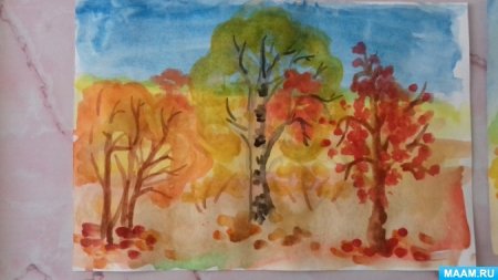 Аппликация на тему осенний Вернисаж