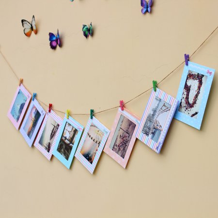 Нитка с фотографиями на прищепках