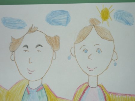 Рисование портрет бабушки и дедушки