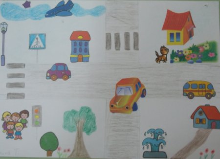 Нарисовать маршрут от дома до школы