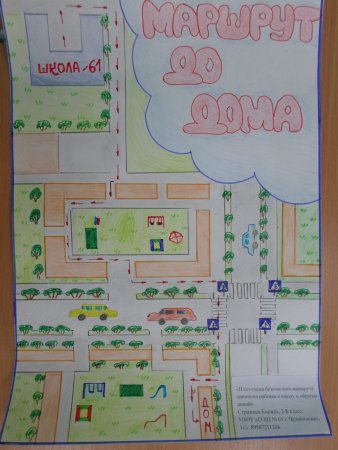 Схема безопасного маршрута в детский сад