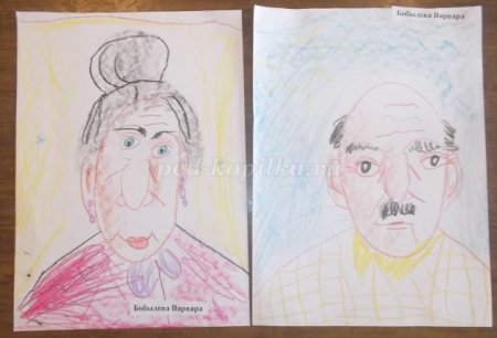 Портрет пожилого человека 4 класс изо