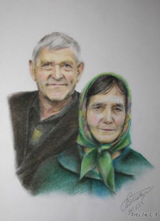 Рисунок Мои любимые бабушка и дедушка