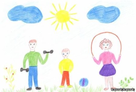 Рисунок на тему здоровая семья