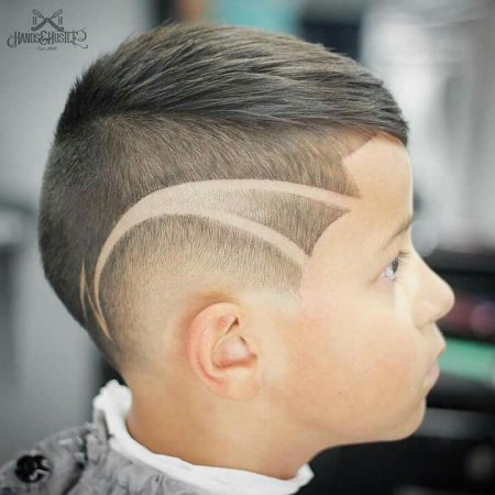 Детские стрижки с полосками