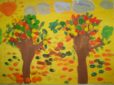 Осень красками для детей