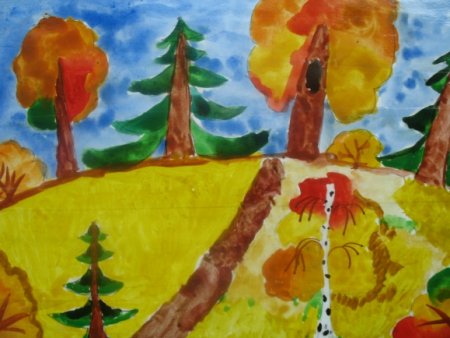 Рисование пейзажа в детском саду