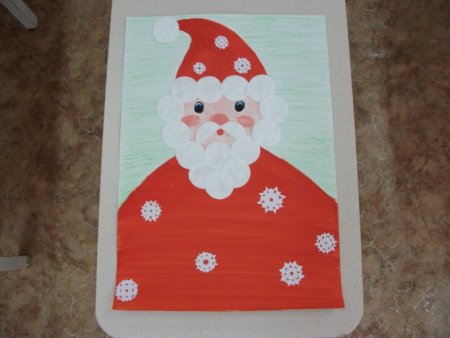 Рисование дед Мороз старшая