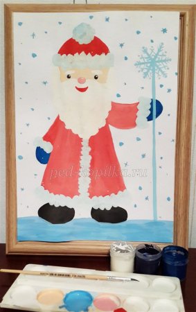 Портрет Деда Мороза подготовительная группа