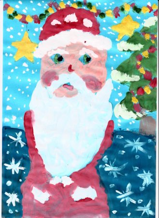 Портрет Деда Мороза детский