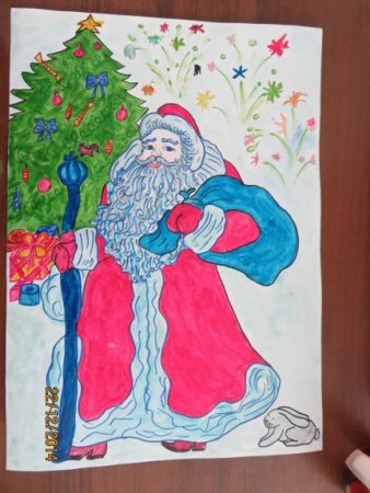 Рисование подарок деду Морозу