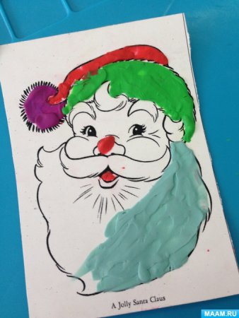 Аппликация дед Мороз в детский сад