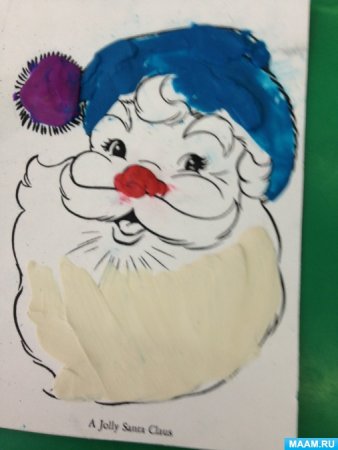Пошаговое рисование Деда Мороза