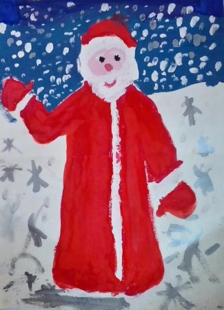 Мультяшная голова Деда Мороза