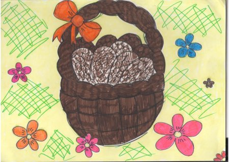 Паустовский корзина с еловыми шишками