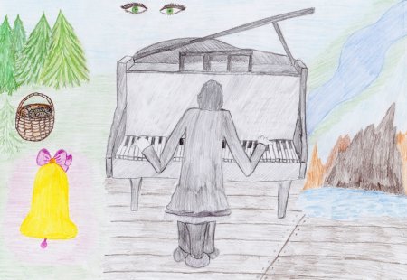 Иллюстрация к сказке корзина с еловыми шишками