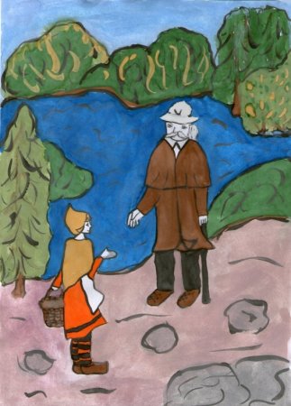 Картина с еловыми шишками Паустовский