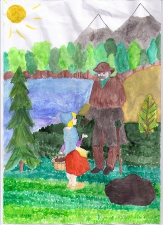 Корзина с еловыми шишками сказка Паустовский