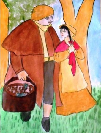 Иллюстрация к сказке корзина с еловыми шишками Паустовский