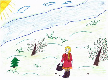 Корзина с еловыми шишками