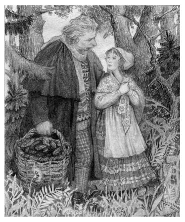 Корзинка с еловыми шишками Паустовский