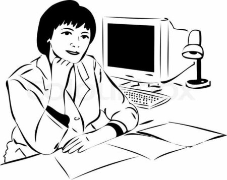 Раскраска бухгалтер для детей