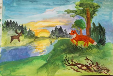 Рисунок на тему заповедник