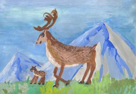 Рисование на тему природа севера