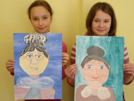 Портрет бабушки для детей