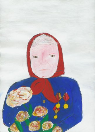 Портрет бабушки и дедушки карандашом