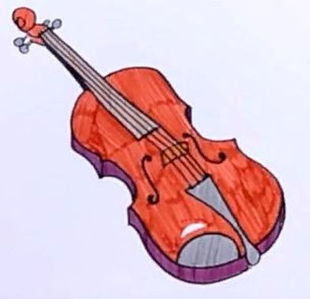 Скрипка раскраска