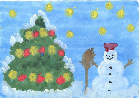 Рисование с детьми на новогоднюю тему