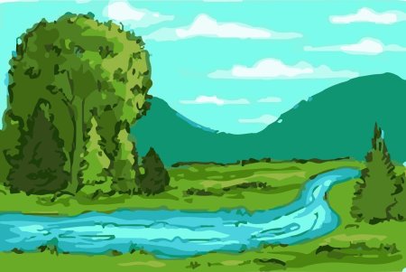 Речка мультяшная