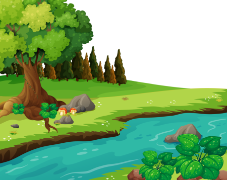 Сказочная Поляна с речкой