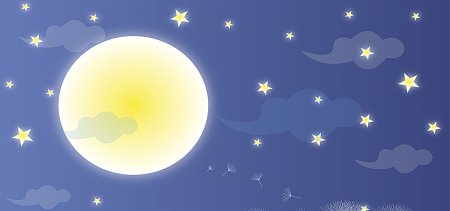 Луна и звезды для детей