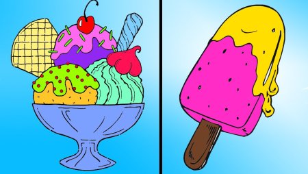 Нарисовать мороженое